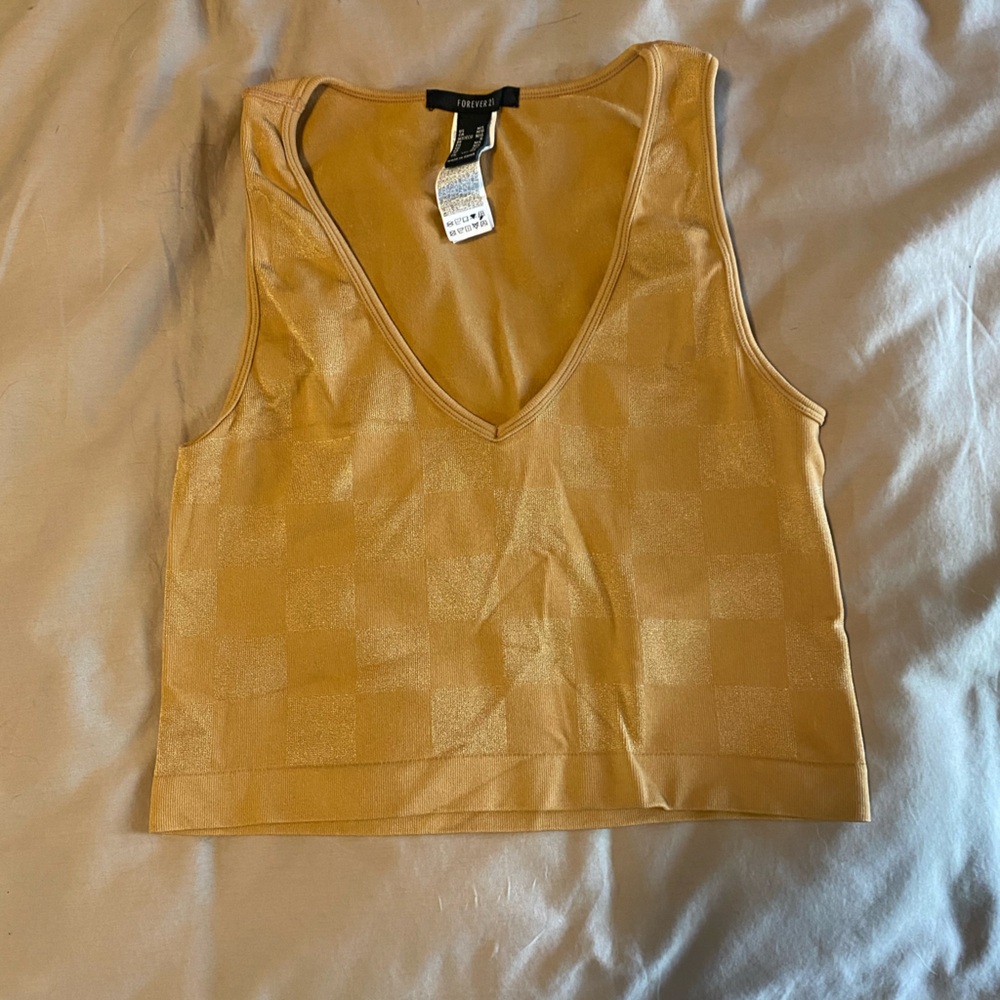 Forever 21 Gold Crop Top